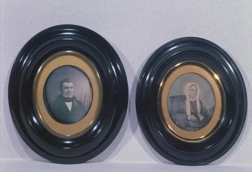 Mutter und Vater von Louis Pasteur (1822-95), ca. 1840-50